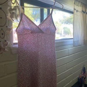 Brandy Melville red pink floral Amara dress!